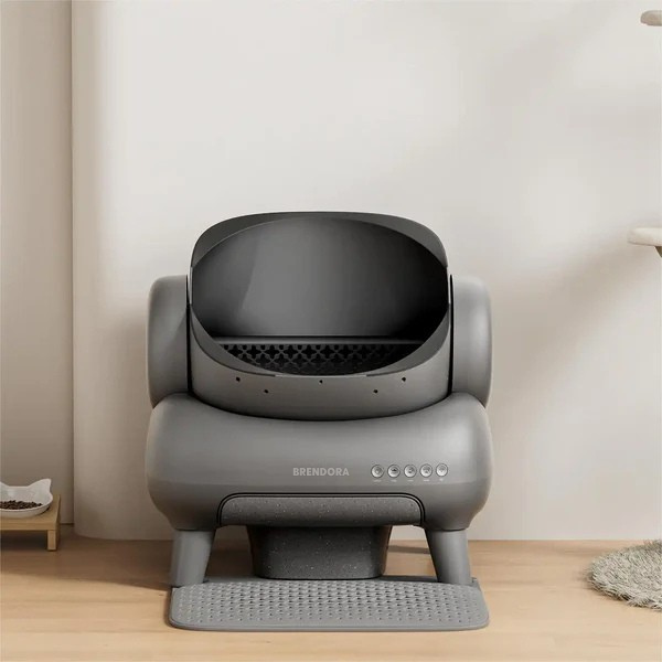Litière Automatique pour Chat Brendora – Autonettoyante, Silencieuse & Design Futuriste